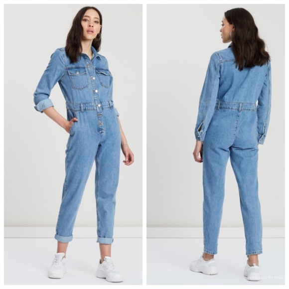 topshop jumpsuit denim